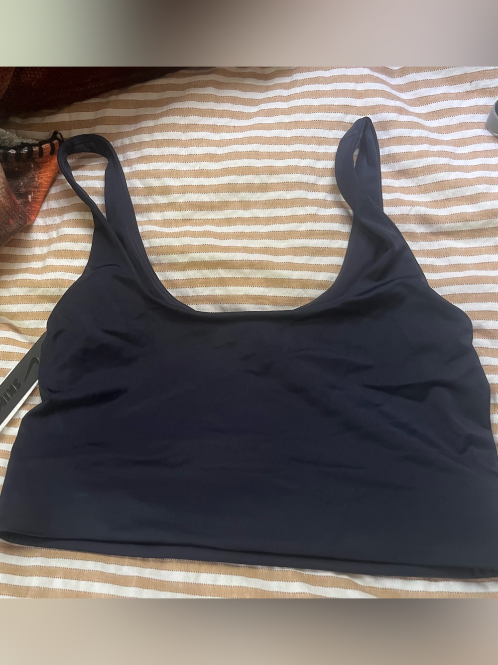 SKIMS Navy Scoop sports bra